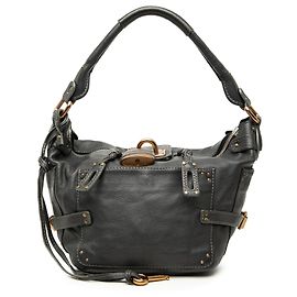 Borsa a tracolla Paddington Chloé in pelle grigia