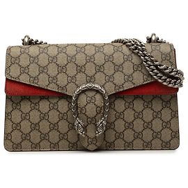 Gucci Beige Medium GG Supreme Dionysus Shoulder Bag