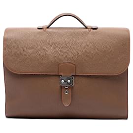 Hermès Brown Togo Sac A Depeches 38