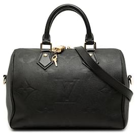 Louis Vuitton Black Monogram Giant Empreinte Speedy Bandouliere 25