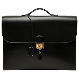 Hermès Black Box Calf Sac a Depeches 41