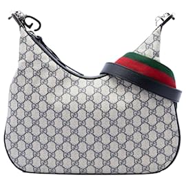 Borsa a tracolla Gucci Beige Large GG Supreme Web Attache