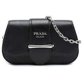 Prada Sidonie Crossbody in Saffiano e City Calf Nero