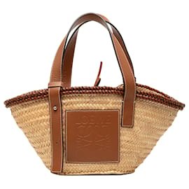 Borsa Tote Anagram Small in rafia beige LOEWE