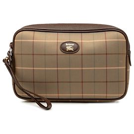 Clutch Burberry Brown Vintage Check Canvas