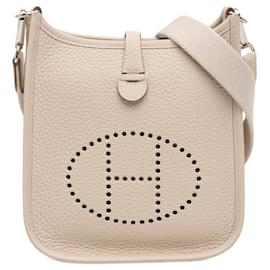 Hermès White Clemence Evelyne 16 Amazone