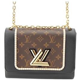 Louis Vuitton Brown Monogram and Calfskin Twist MM