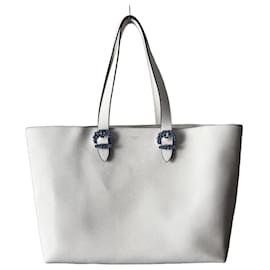 Sac Cabas Jimmy Choo Cheri Cuir Blanc