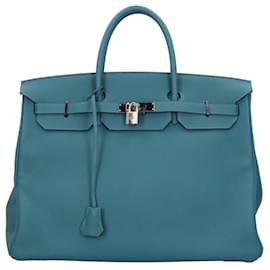 Hermès Borsa Hermes Birkin 40 in pelle Togo verde
