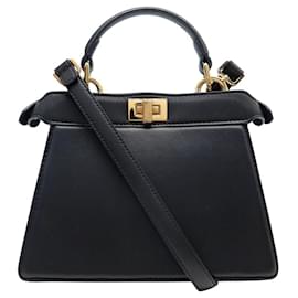 NEW FENDI PEEKABOO 8BN335 ISEEU PETITE BLACK HANDBAG SHOULDER BAG - Fendi
