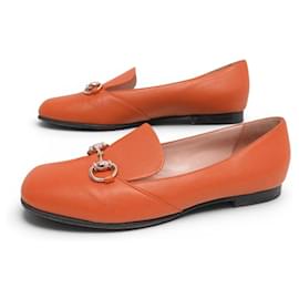 GUCCI HORSEBIT SCHUHE 466702 LOAFER 37.5 IT 38.5 FR LEDER BOX SHOES