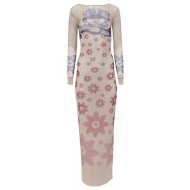 Autre Marque Vestido maxi ajustado La Sirene House Of Aama en nailon multicolor