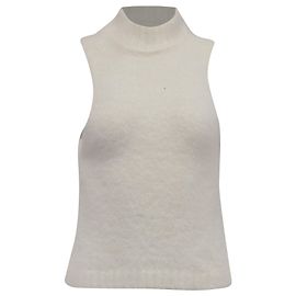 Autre Marque LPA ärmelloses Oberteil mit Stehkragen aus weißem Nylon