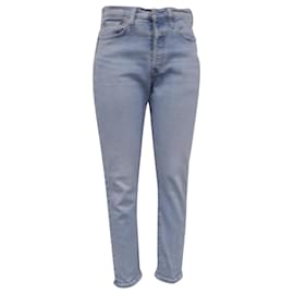 Vaqueros Cropped Slim-Fit Levi's en algodón azul claro