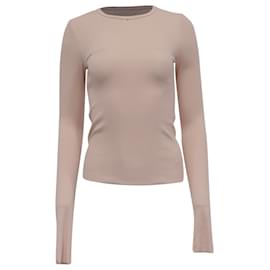 Éterne Langarmshirt aus Rippstrick aus hellrosa Baumwolle - Autre Marque