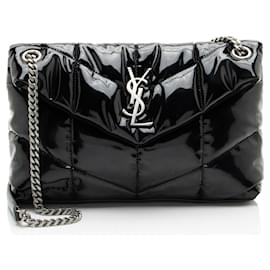 Borsa a spalla LouLou Small in pelle verniciata monogram Saint Laurent