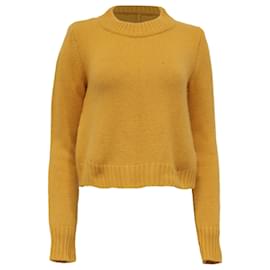 Pull Mini Marin La Ligne en laine jaune moutarde - Autre Marque