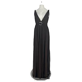 Vestido fluido marrón con cinturón - Tory Burch