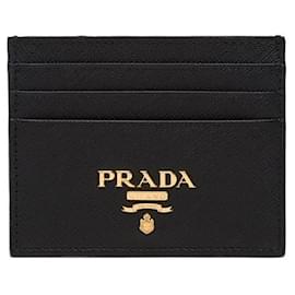 Kartenetui Saffiano Logo Black - Prada