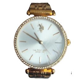 Autre Marque Relógio U.S. Polo Assn. Dourado Mostrador Branco