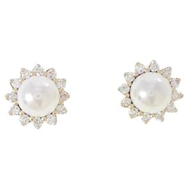 Orecchini a lobo Tiffany & Co. in oro giallo 18K e perle Akoya