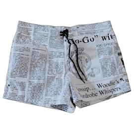 John Galliano Newspaper Print Swim Shorts