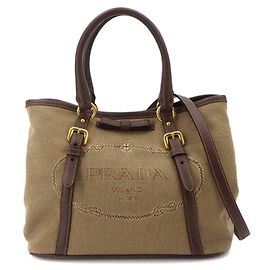 Borsa a mano/spalla 2 vie Prada in nastro jacquard
