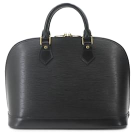 Borsa a mano Louis Vuitton Alma PM in pelle Epi, Noir