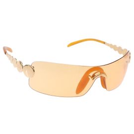 Occhiali da sole senza montatura Christian Dior Metallo Orange Gold Auth BA14524V