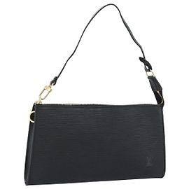 LOUIS VUITTON Epi Pochette Accessoires Pouch Black M52982 LV Auth 190993A