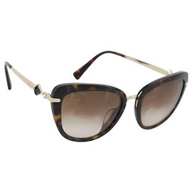 Bulgari Occhiali da sole BVLGARI Metal Brown Gold Auth SW2607V