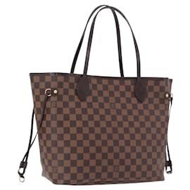 Borsa Tote LOUIS VUITTON Damier Ebene Neverfull MM N51105 LV Auth ka5529V