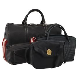 Borsa a tracolla BALLY Pelle PVC 4 Set Nero Verde Auth bs36357