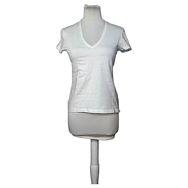 Camiseta de Algodón Vintage Gucci Logo Blanca XS