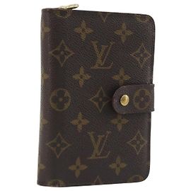 LOUIS VUITTON Monogram Porto Papie Zip Wallet M61207 LV Auth bs36654