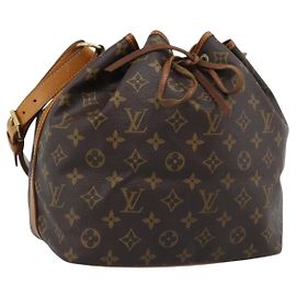 LOUIS VUITTON Monogram Petit Noe Shoulder Bag M42226 LV Auth 195303A