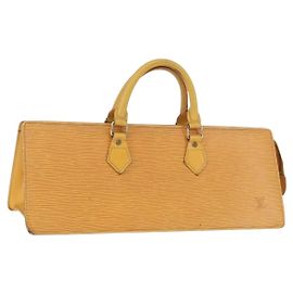 LOUIS VUITTON Epi Sac Triangle Hand Bag Yellow M52099 LV Auth 195299