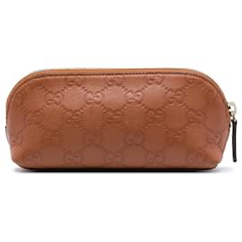 Pouch Gucci Guccissima marrone