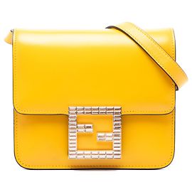 Bolso bandolera Fendi de piel amarillo Crystal Fab