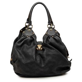 Borsa Hobo Louis Vuitton Monogram Mahina L Marrone