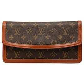 Borsa a pochette Louis Vuitton Monogram Pochette Dame PM Marrone