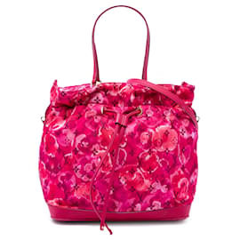 Borsa a secchiello Louis Vuitton Limited Edition Monogram Nylon Ikat Noefull MM Rosa