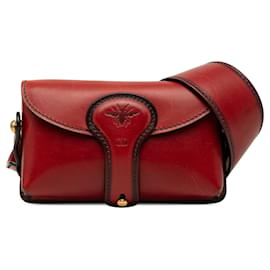Mini borsa Saddle D Bee in pelle rossa Dior