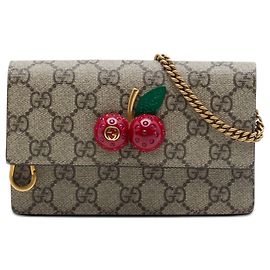 Borsa a tracolla Gucci Mini GG Supreme Cherry Beige
