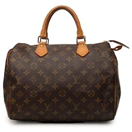 Borsa Boston Louis Vuitton Monogram Speedy 30 Marrone