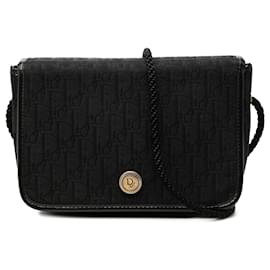 Borsa a tracolla con patta Diorissimo Trotter Canvas nera Dior