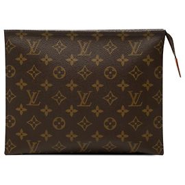 Louis Vuitton Monogram Toiletry Pouch 26 Clutch Bag Braun