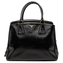 Tote Prada Medium Saffiano Vernice Parabole Nero