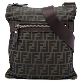 Bolso bandolera Fendi Zucca Canvas marrón