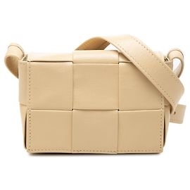 Borsa a tracolla Bottega Veneta Candy Nappa Intrecciato Cassette Marrone